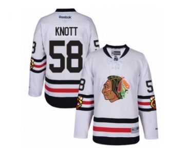 Men's Reebok Chicago Blackhawks #58 Graham Knott Authentic White 2017 Winter Classic NHL Jersey