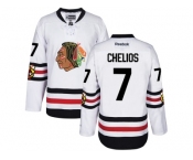 Men's Reebok Chicago Blackhawks #7 Chris Chelios 2017 Winter Classic White Stitched NHL Jersey