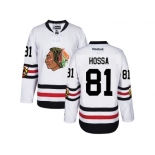 Men's Reebok Chicago Blackhawks #81 Marian Hossa 2017 Winter Classic White Stitched NHL Jersey