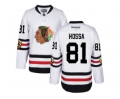 Men's Reebok Chicago Blackhawks #81 Marian Hossa 2017 Winter Classic White Stitched NHL Jersey