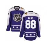 Men's Reebok Chicago Blackhawks #88 Patrick Kane Authentic Purple Central Division 2017 All-Star NHL Jersey