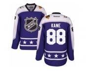 Men's Reebok Chicago Blackhawks #88 Patrick Kane Authentic Purple Central Division 2017 All-Star NHL Jersey