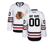 Men's Reebok Chicago Blackhawks Custom 2017 Winter Classic White Stitched NHL Jersey