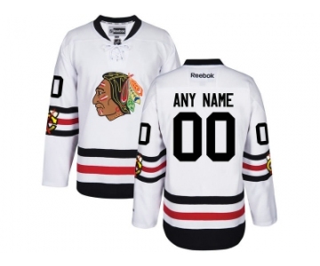 Men's Reebok Chicago Blackhawks Custom 2017 Winter Classic White Stitched NHL Jersey