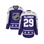 Men's Reebok Colorado Avalanche #29 Nathan MacKinnon Authentic Purple Central Division 2017 All-Star NHL Jersey