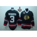 NHL Blackhawks #3 Keith Magnuson Black 2015 Stanley Cup Stitched Jerseys