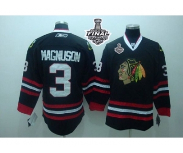 NHL Blackhawks #3 Keith Magnuson Black 2015 Stanley Cup Stitched Jerseys