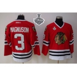 NHL Blackhawks #3 Keith Magnuson Red 2015 Stanley Cup Stitched Jerseys