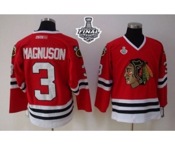 NHL Blackhawks #3 Keith Magnuson Red 2015 Stanley Cup Stitched Jerseys