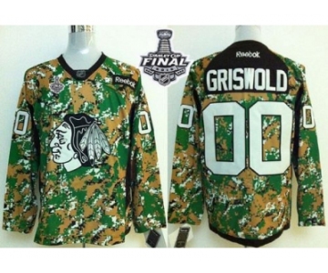 NHL Chicago Blackhawks #00 Clark Griswold Camo Veterans Day Practice 2015 Stanley Cup Stitched Jerseys