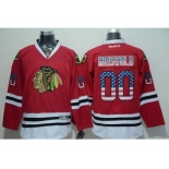 NHL Chicago Blackhawks #00 Clark Griswold Red USA Flag Fashion Stitched Jerseys