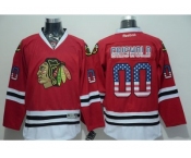 NHL Chicago Blackhawks #00 Clark Griswold Red USA Flag Fashion Stitched Jerseys