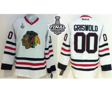 NHL Chicago Blackhawks #00 Clark Griswold White 2015 Stanley Cup Stitched Jerseys