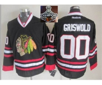 NHL Chicago Blackhawks #00 Griswold Black 2015 Stanley Cup Champions jerseys