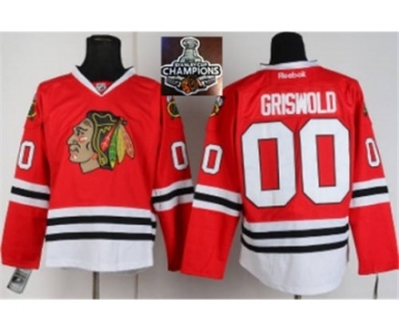 NHL Chicago Blackhawks #00 Griswold Red 2015 Stanley Cup Champions jerseys