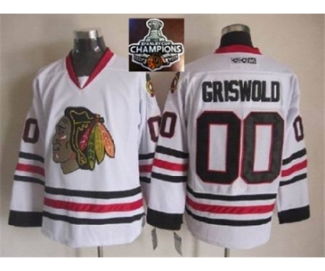 NHL Chicago Blackhawks 00 Griswold White 2015 Stanley Cup Champions Stitched jerseys