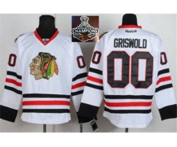 NHL Chicago Blackhawks #00 Griswold white 2015 Stanley Cup Champions jerseys