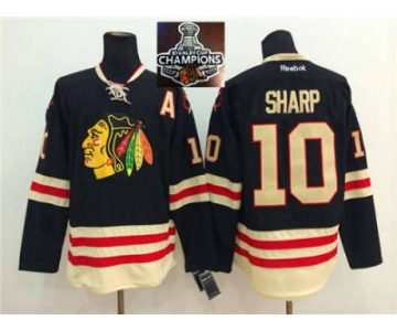 NHL Chicago Blackhawks #10 Patrick Sharp 2015 Winter Classic Black 2015 Stanley Cup Champions jerseys