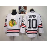 NHL Chicago Blackhawks #10 Patrick Sharp 2015 Winter Classic White 2015 Stanley Cup Champions jerseys