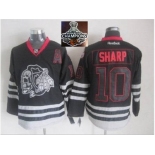 NHL Chicago Blackhawks #10 Patrick Sharp Black Ice 2015 Stanley Cup Champions jerseys