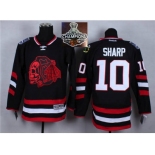 NHL Chicago Blackhawks #10 Patrick Sharp Black(Red Skull) 2014 Stadium Series 2015 Stanley Cup Champions jerseys