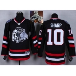 NHL Chicago Blackhawks #10 Patrick Sharp Black(White Skull) 2014 Stadium Series 2015 Stanley Cup Champions jerseys