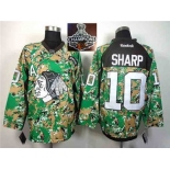 NHL Chicago Blackhawks #10 Patrick Sharp Camo Veterans Day Practice 2015 Stanley Cup Champions jerseys