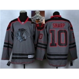 NHL Chicago Blackhawks #10 Patrick Sharp Charcoal Cross Check Fashion 2015 Stanley Cup Champions jerseys