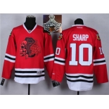 NHL Chicago Blackhawks #10 Patrick Sharp Red(Red Skull) 2014 Stadium Series 2015 Stanley Cup Champions jerseys