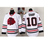 NHL Chicago Blackhawks #10 Patrick Sharp White(Red Skull) 2014 Stadium Series 2015 Stanley Cup Champions jerseys