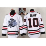 NHL Chicago Blackhawks #10 Patrick Sharp White(White Skull) 2014 Stadium Series 2015 Stanley Cup Champions jerseys