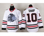 NHL Chicago Blackhawks #10 Patrick Sharp White(White Skull) Stitched Jerseys