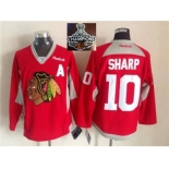 NHL Chicago Blackhawks #10 Patrick Sharp red Practice 2015 Stanley Cup Champions jerseys