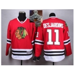 NHL Chicago Blackhawks #11 Desjardins Red 2015 Stanley Cup Champions jerseys