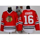 NHL Chicago Blackhawks #16 Kruger Red 2015 Stanley Cup Champions jerseys