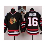 NHL Chicago Blackhawks #16 Marcus Kruger Black 2014 Stadium Series 2015 Stanley Cup Champions jerseys