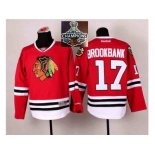 NHL Chicago Blackhawks #17 Sheldon Brookbank Red 2014 Stadium Series 2015 Stanley Cup Champions jerseys