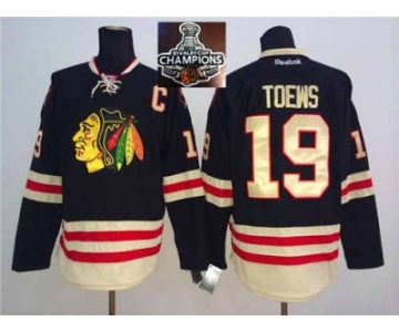 NHL Chicago Blackhawks #19 Jonathan Toews 2015 Winter Classic Black 2015 Stanley Cup Champions jerseys