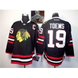 NHL Chicago Blackhawks #19 Jonathan Toews Black 2014 Stadium Series 2015 Stanley Cup Champions jerseys