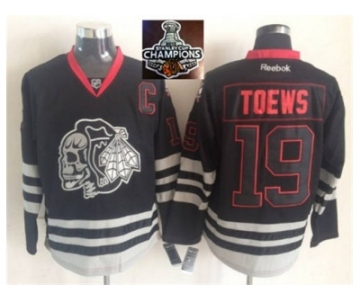 NHL Chicago Blackhawks #19 Jonathan Toews Black Ice 2015 Stanley Cup Champions jerseys