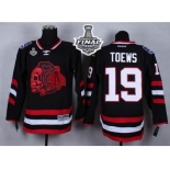 NHL Chicago Blackhawks #19 Jonathan Toews Black(Red Skull) 2014 Stadium Series 2015 Stanley Cup Stitched Jerseys