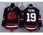 NHL Chicago Blackhawks #19 Jonathan Toews Black(Red Skull) 2014 Stadium Series 2015 Stanley Cup Stitched Jerseys