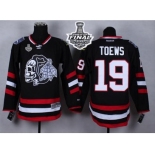 NHL Chicago Blackhawks #19 Jonathan Toews Black(White Skull) 2014 Stadium Series 2015 Stanley Cup Stitched Jerseys