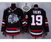 NHL Chicago Blackhawks #19 Jonathan Toews Black(White Skull) 2014 Stadium Series 2015 Stanley Cup Stitched Jerseys