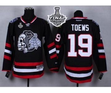 NHL Chicago Blackhawks #19 Jonathan Toews Black(White Skull) 2014 Stadium Series 2015 Stanley Cup Stitched Jerseys