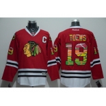 NHL Chicago Blackhawks #19 Jonathan Toews Printing red