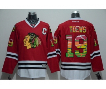 NHL Chicago Blackhawks #19 Jonathan Toews Printing red