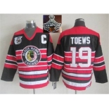 NHL Chicago Blackhawks #19 Jonathan Toews Red Black 75TH CCM 2015 Stanley Cup Champions jerseys