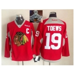 NHL Chicago Blackhawks #19 Jonathan Toews Red Practice 2015 Stanley Cup Champions jerseys