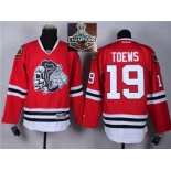 NHL Chicago Blackhawks #19 Jonathan Toews Red(White Skull) 2014 Stadium Series 2015 Stanley Cup Champions jerseys